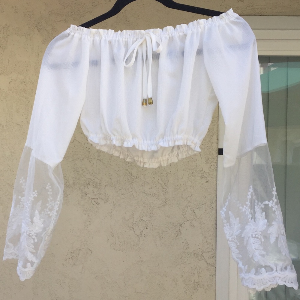 Off the shoulder crop top